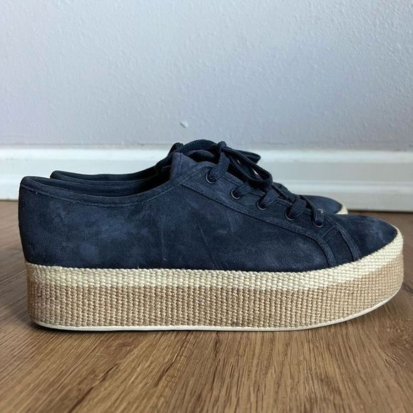 Vince Shoes - Vince Windell Suede Espadrille Platform Sneakers